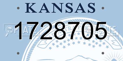 1728705 Kansas License Plate