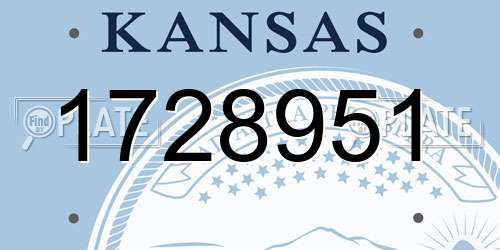 1728951 Kansas License Plate