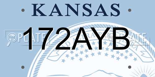 172AYB Kansas License Plate