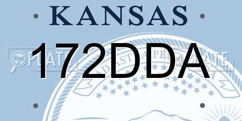 172DDA Kansas License Plate