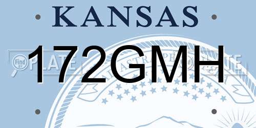 172GMH Kansas License Plate