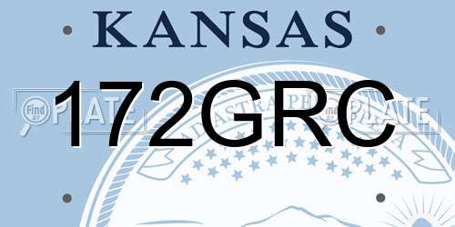 172GRC Kansas License Plate