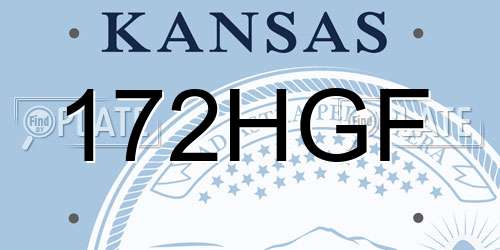 172HGF Kansas License Plate