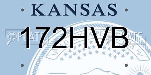 172HVB Kansas License Plate