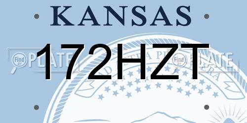 172HZT Kansas License Plate