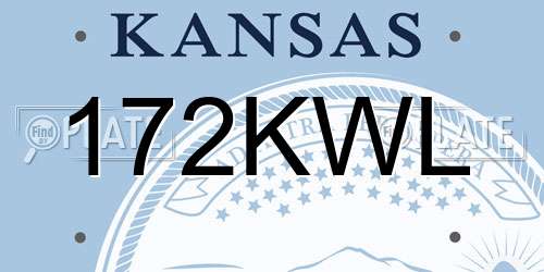 172KWL Kansas License Plate