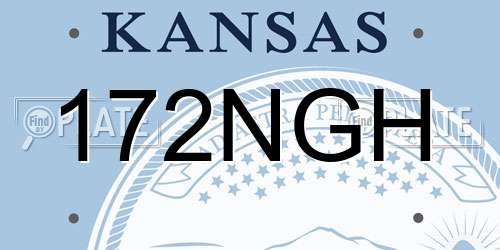 172NGH Kansas License Plate
