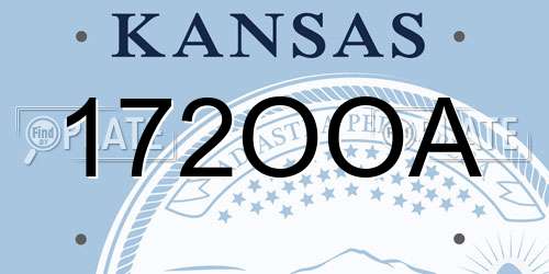172OOA Kansas License Plate