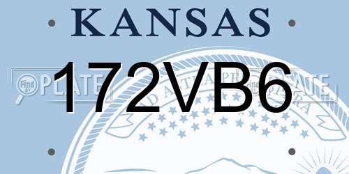 172VB6 Kansas License Plate
