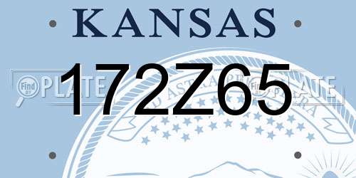 172Z65 Kansas License Plate