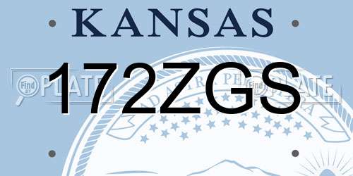 172ZGS Kansas License Plate