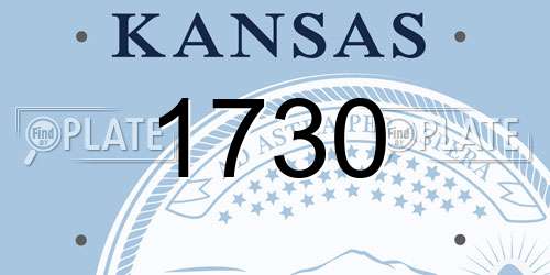 1730 Kansas License Plate