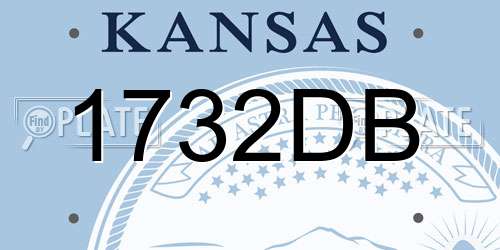 1732DB Kansas License Plate