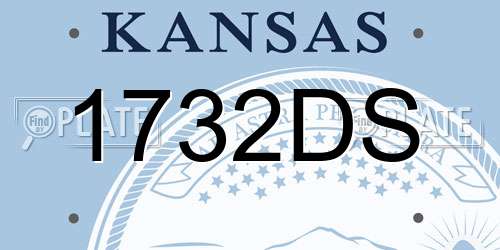 1732DS Kansas License Plate