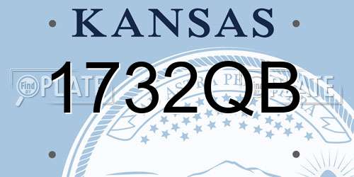 1732QB Kansas License Plate