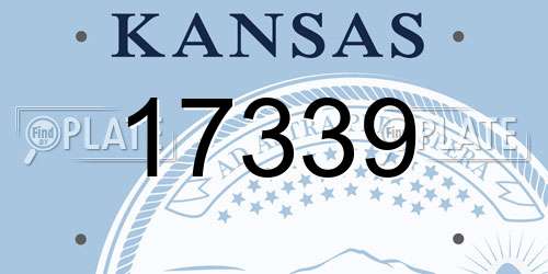 17339 Kansas License Plate