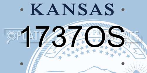 1737OS Kansas License Plate