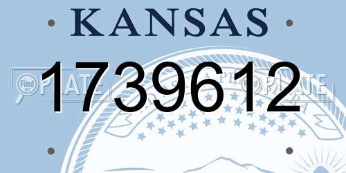 1739612 Kansas License Plate
