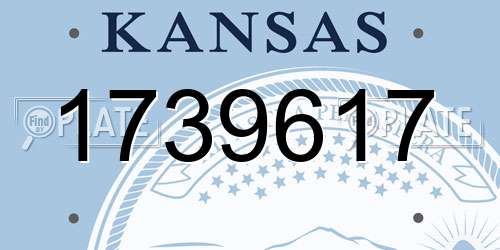1739617 Kansas License Plate