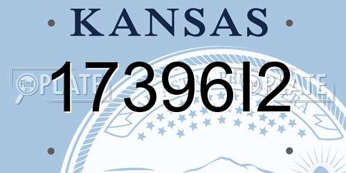 17396I2 Kansas License Plate