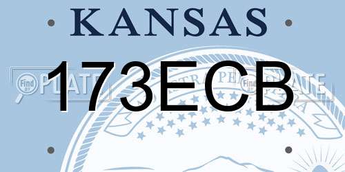173ECB Kansas License Plate