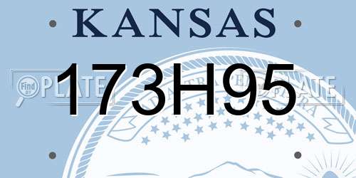 173H95 Kansas License Plate