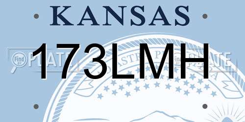 173LMH Kansas License Plate