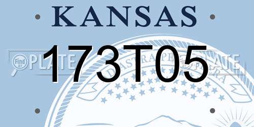 173T05 Kansas License Plate