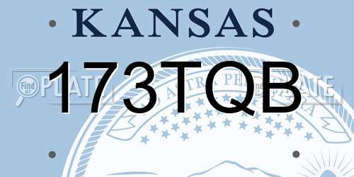 173TQB Kansas License Plate