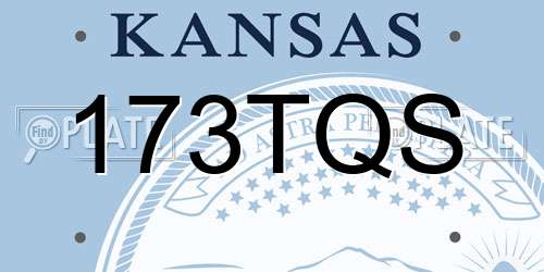 173TQS Kansas License Plate