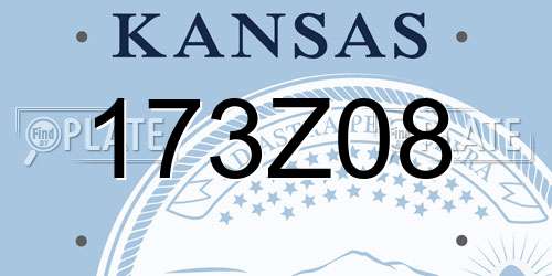 173Z08 Kansas License Plate
