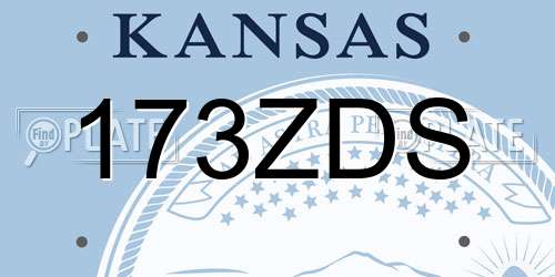 173ZDS Kansas License Plate