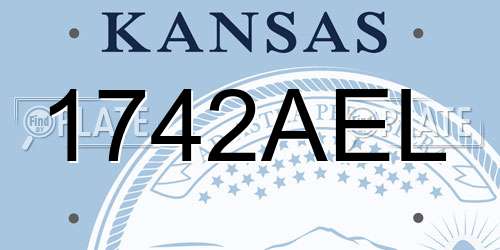 1742AEL Kansas License Plate