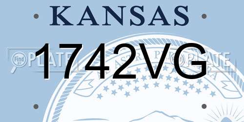 1742VG Kansas License Plate