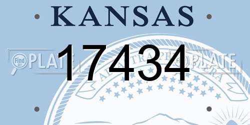 17434 Kansas License Plate