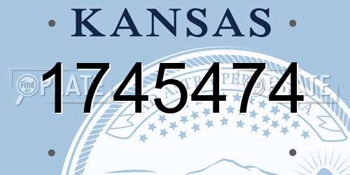 1745474 Kansas License Plate