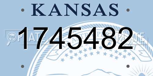 1745482 Kansas License Plate