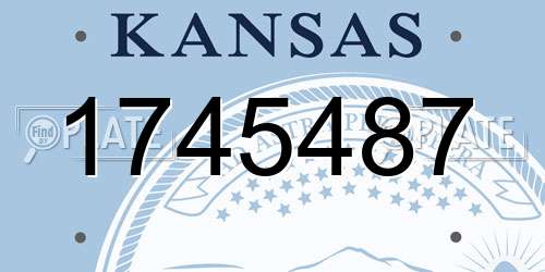 1745487 Kansas License Plate