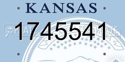 1745541 Kansas License Plate