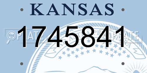 1745841 Kansas License Plate
