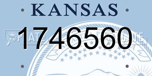 1746560 Kansas License Plate