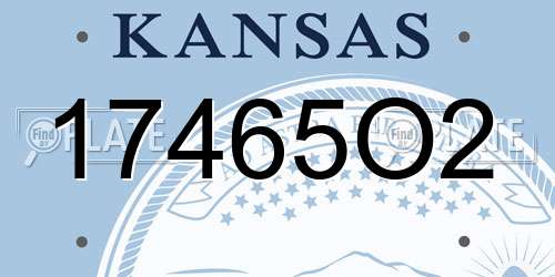 17465O2 Kansas License Plate