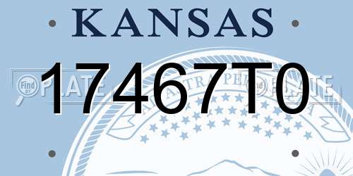 17467T0 Kansas License Plate