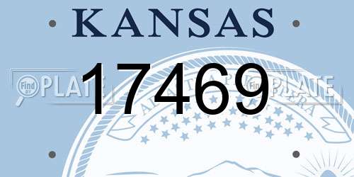 17469 Kansas License Plate
