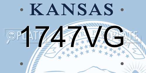 1747VG Kansas License Plate