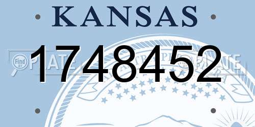 1748452 Kansas License Plate