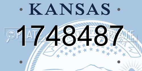 1748487 Kansas License Plate