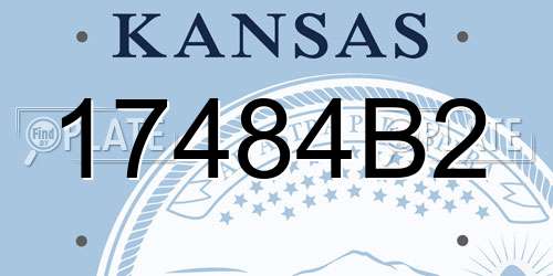 17484B2 Kansas License Plate