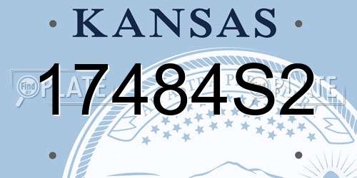 17484S2 Kansas License Plate