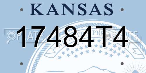 17484T4 Kansas License Plate